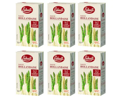 Lukull Saucen, Lukull Sauce Hollandaise mit zart cremiger Konsistenz 1000ml 6er Pack