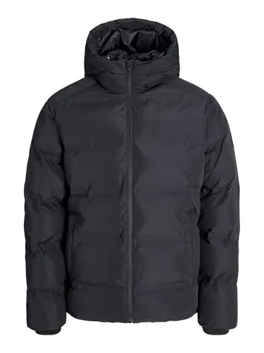 JACK & JONES Herren Jjesoho Puffer Hood Sn Pls, Black, 4X_l