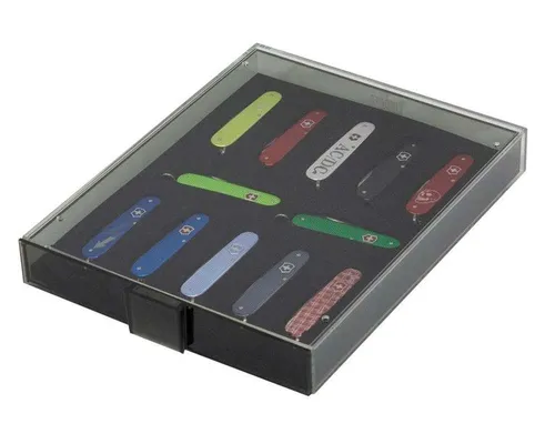 LINDNER Sammel-/Präsentationsbox für 12 schweizer Taschenmesser VICTORINOX* Mode