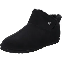 Rohde Damen Hausschuh Stiefelette Schlupfschuh Leder Lammfell Gardena 7076, Größe: 41 EU, Farbe: Schwarz - Pantoletten aus feinem Leder mit kuscheligem Lammfellfutter, rutschfeste EVA-Sohle für höchsten Komfort und stylisches Design - perfekt für gemütliche Stunden zu Hause!