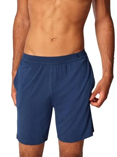 Skiny Herren Hose kurz Cooling Deluxe Night 082994 Gr. XXL in crownblue Stripes