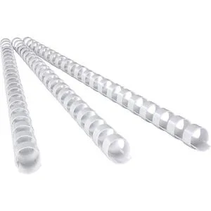 GBC Plastikbinderücken 4028610, 16 mm, weiß, 21 Ringe, 100 Stück
