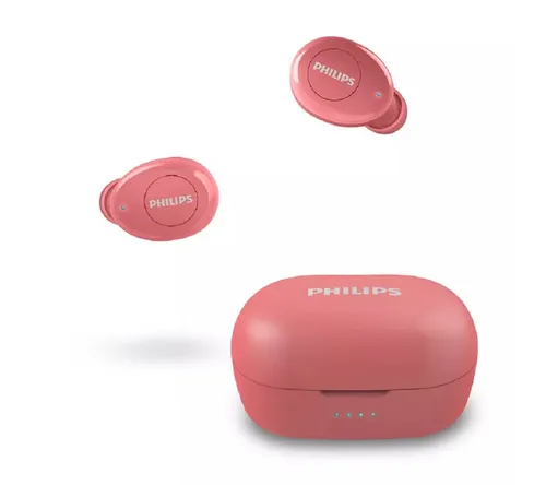 Philips True Wireless Kopfhörer T2205RD/00 - Kopfhörer mit Bluetooth, spritzwassergeschützt (IPX4) und hoher Akkulaufzeit für bis zu 12 Stunden Musikgenuss – ideal für aktive Nutzer!