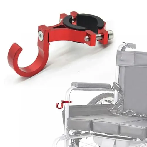 Universal-Rollstuhl-Klemmhaken – Praktische Halterung für Rollatoren, Krücken und Elektroroller