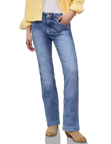 Street One Bootcut Jeans Light Blue Wash 29 - Stylische Bootcut Jeans in Light Blue Wash, Slim Fit mit High Waist. Perfekte Passform für einen lässigen Look. Maße bei EU-Größe 29: Innenbeinlänge 77 cm.