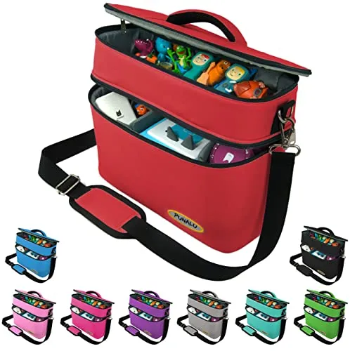 PUNALU große Tasche für Toniebox und Tigerbox - Musikalische Spielzeuge für Babies, bietet Platz für bis zu 68 Tonie Hörfiguren, Ladegerät und Kopfhörer. Ideal für Kinder mit cleverer Fächeraufteilung und hochwertiger Polsterung.