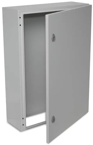 BOXEXPERT Verteilerkasten außen IP66 Stahlblech 700x500x200mm Serie Treva wasserdicht Schaltschrank Stromkasten Schaltkasten Wandschrank Industriegehäuse grau