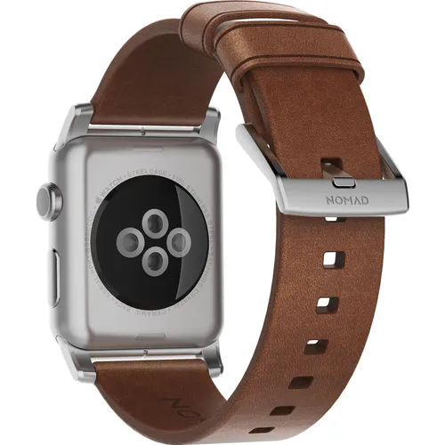 Nomad Modern Connector Strap 44 mm aus Edelstahl und Leder - Hochwertiges Uhrenarmband aus Edelstahl und Leder für stilvolle Wearables, ideal für eine elegante Ergänzung Ihres Looks.