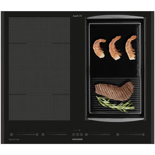 Oranier Kochfeld Induktion 60cm FLI660 Multi-Slider schwarze Leisten Grillplatte