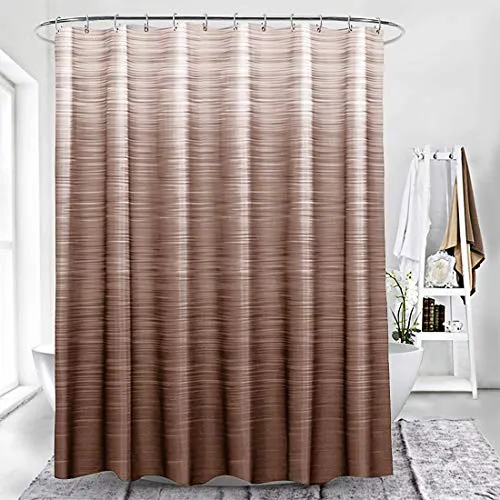 Xlabor Farbverlauf Duschvorhang 240x200cm Wasserdicht Anti-Schimmel Stoff für Badezimmer braun 180x200cm