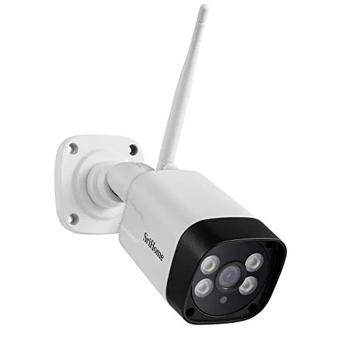 Sricam Italia SH035 Überwachungskamera, 3 MP, WLAN, Kamera 1296 P, Außenkamera, Sicherheitskamera mit Nachtsicht, IP66, wasserdicht, Bewegungserkennung, 2-Wege-Audio, kostenlose App 1 Stück (1er Pack)