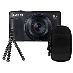 Canon PowerShot SX740 HS Kamera Travel Kit - Digitale Kompaktkamera mit 40x optischem Zoom, 4K UHD Video und praktischem Reise-Set inklusive Reisetasche und GorillaPod Stativ – perfekt für beeindruckende Aufnahmen unterwegs!