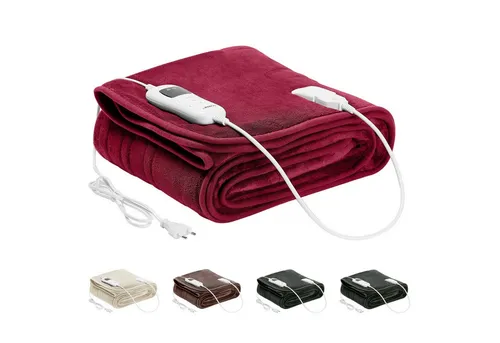 Arebos Heizdecke aus Plüsch 160 x 120 cm - Elektrische Wärmedecke mit Timer und Überhitzungsschutz - Elektrische Bettdecken mit 9 Heizstufen und Abschaltautomatik für maximale Sicherheit und individuellen Komfort. Maschinenwaschbar und ideal zum Einkuscheln.