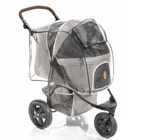 Zamboo Kinderwagen-Regenschutzhülle TOGfit - Universal Regenschutz für Hundebuggy, schützt Deinen Hund vor Regen & Schnee und ist einfach zu befestigen - ideal für alle Wetterlagen.