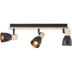 BRILLIANT DAINTREE Spotbalken | 48 cm | Schwenkbare Köpfe | E14, max. 28 W - Lampen mit schwenkbaren Leuchtenköpfen, ideal für flexible Lichtgestaltung. Hergestellt aus FSC-zertifiziertem Holz für umweltbewusste Eleganz.