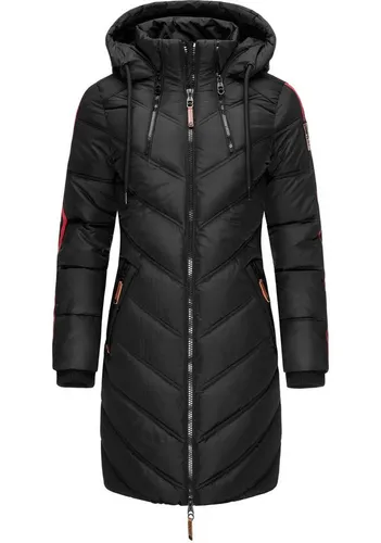 Marikoo Damen Winter Steppjacke Armasa – lang mit Kapuze & Teddyfell - Die stilvolle Armasa Winter Steppjacke von Marikoo bietet hohen Tragekomfort und Funktionalität. Mit kuscheligem Teddyfell innen, praktischen Taschen und modischem Design ist sie ideal für kalte Tage.
