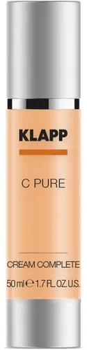 KLAPP C PURE Cream Complete 50 ml - Reichhaltige Nachtpflege - Nachtpflege für anspruchsvolle Haut mit Vitamin C und natürlichen Ölen. Spendet Feuchtigkeit, verbessert die Elastizität und ist ideal als Make-Up-Grundlage.