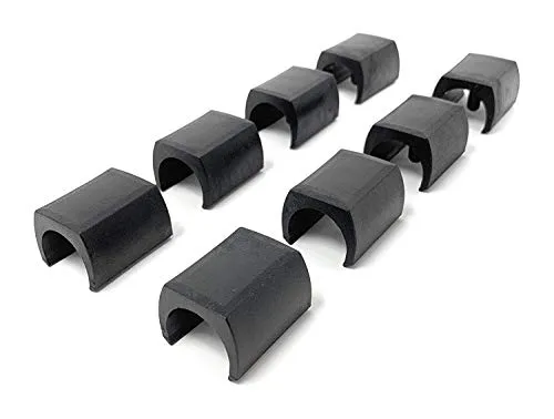Design61 Klemmschalengleiter 8er Set Stuhlgleiter Bodenschongleiter Ø 15-17 mm Silencer Möbelgleiter