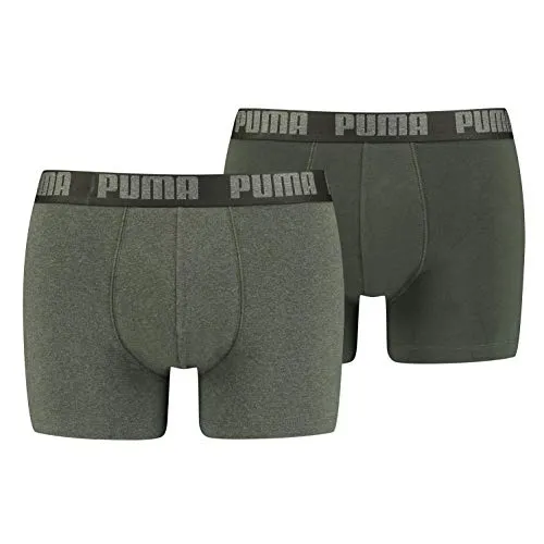 Puma Basic Boxershorts Green Melange L