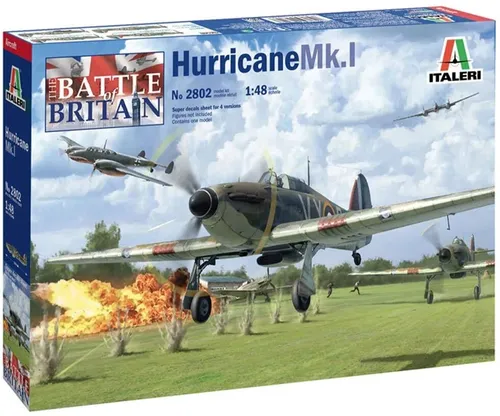 Italeri 2802S Hawker Hurricane Mk.I 1:48 - Detaillierter Plastikbausatz, originalgetreu und ideal für Modellbau-Enthusiasten