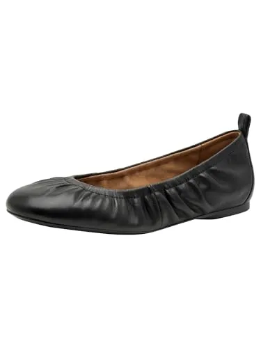 Tamaris Damen Ballerina Leder flach, schwarz, 41 EU in schwarz von Tamaris