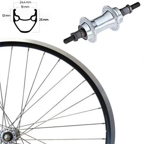 Schürmann Euroline 28 Zoll Hinterrad FW (schwarz) - Fahrradreifen mit robuster Hohlkammerfelge, ideal für Stabilität und Langlebigkeit – perfekt für anspruchsvolle Radfahrer.