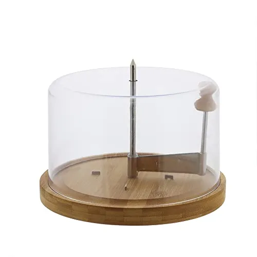 KESPER Käsehobel mit Haube aus FSC-Bambus - Reiben & Küchenreiben: Der KESPER Käsehobel bietet ein stilvolles Design mit transparenter Haube, die Käse frisch hält. Das Edelstahlmesser schneidet mühelos feine Spiralen und macht jede Käseplatte zum Hingucker!