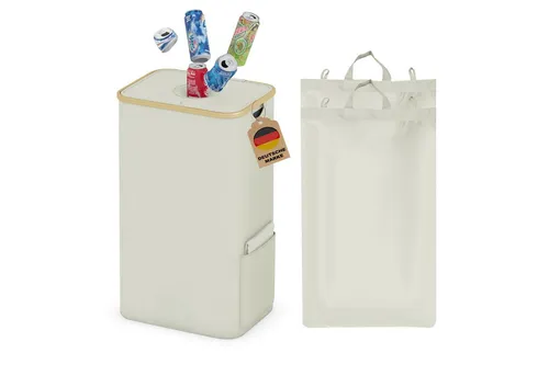 Adeldream 100L Pfandflaschen Sammelbehälter - Aufbewahrungsbehälter mit Deckel, ideal für leere Flaschen und Altglas, mit Softgrip-Griffen für einfachen Transport und klappbarem Design für platzsparende Lagerung.