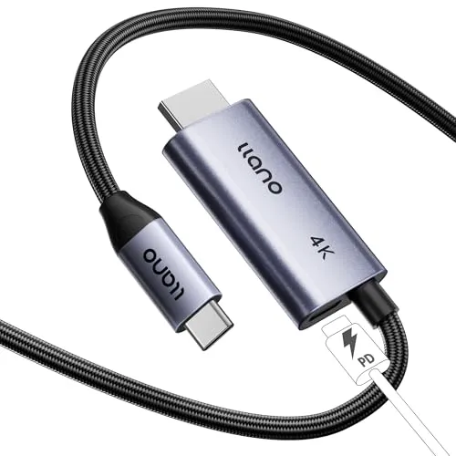 llano USB Typ C auf HDMI Kabel 4K 100W PD Schnellaufladung
