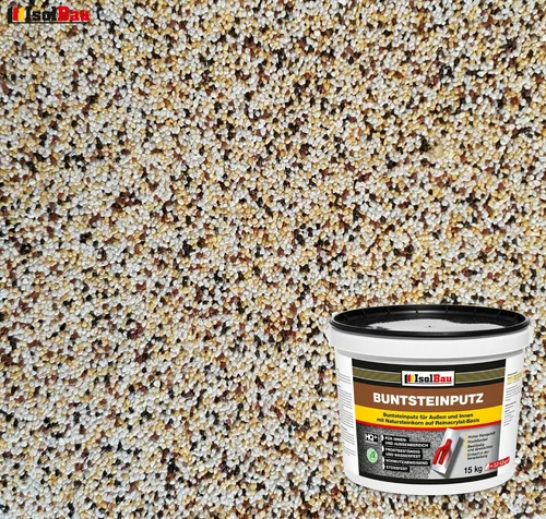 Mosaikputz Buntsteinputz BP 50 (weiss, gelb, braun, schwarz) 15 kg Fertigputz