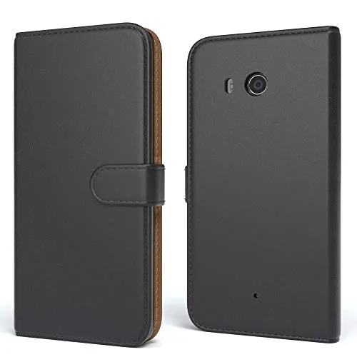 EAZY CASE LG E440 / E445 Optimus L4 II Hülle Bookstyle mit Standfunktion, Book-Style Case aufklappbar, Schutzhülle, Flipcase, Flipstyle, Flipcover mit 2 Kartenfächern aus Kunstleder, Schwarz
