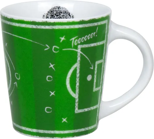 Könitz Becher Fußball - Taktik Porzellan Grün 380 ml