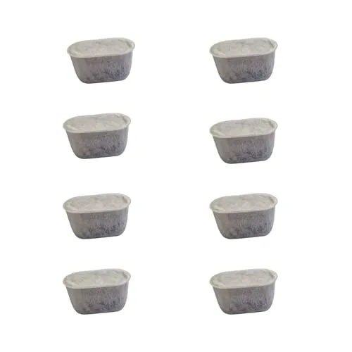TOPANBIETER 999 hochwertiges Aktivkohlefilter Set, kompatibel mit den Modellen von Beem, AEG und Domo Kaffeemaschinen, die einen entsprechenden Wasserfilter benötigen (8 er Set)