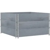 vidaXL Pflanzkasten Grau 100x100 cm aus Kiefernholz - Stapelbarer Pflanzkasten aus robustem Kiefernholz für kreative Gartenideen. Ideal für Blumen, Gemüse oder Kräuter. Faltbares Design für platzsparende Aufbewahrung und flexibles Pflanzen.