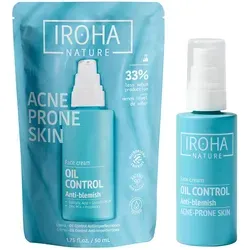 Iroha Nature Öl-Kontrollcreme mit Salicylsäure - Gesichtscreme für zu Akne neigende Haut, reduziert Pickel und spendet langanhaltende Feuchtigkeit mit 94% natürlichen Inhaltsstoffen.