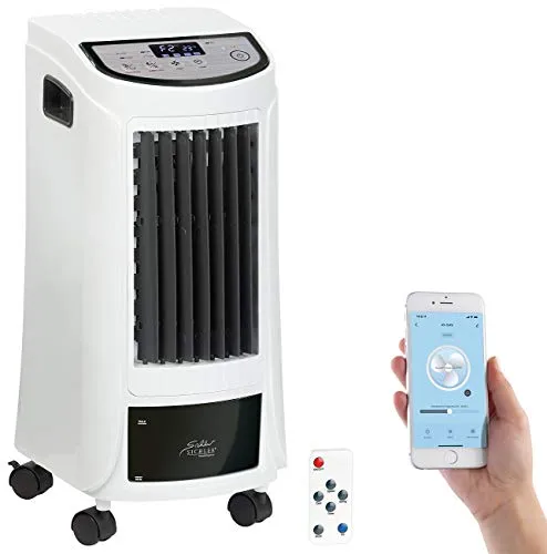 Sichler Haushaltsgeräte Kühlgerät: 3in1-WLAN-Luftkühler, Luftbefeuchter und Ionisator, App, Fernbedienung (Luftreiniger Luftkühler, Luftkühler & Apps, Mobile Klimaanlage)