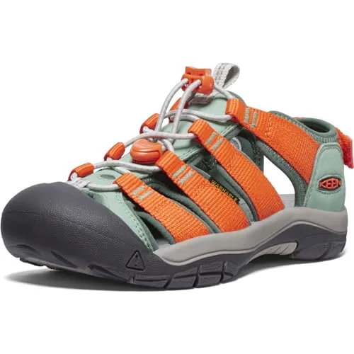 Keen Kinder Outdoorsandalen Newport Boundless Grün-Orange Textil-Synthetik-Mix, Farbauswahl:orange, Größe:32-33