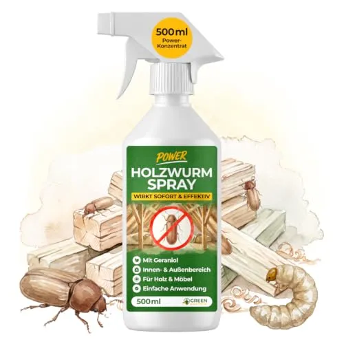 Holzwurm Abwehrspray Power-Konzentrat 500 ml – Effektiver Schutz gegen Holzwürmer