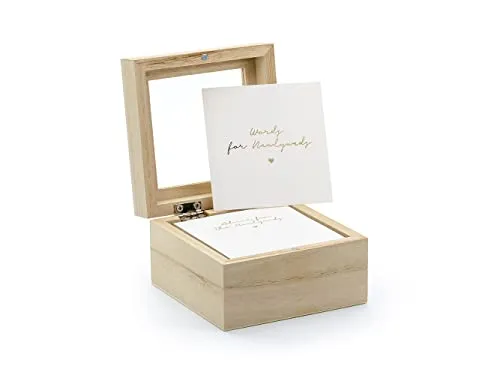 Partydeco Partyaccessoire Hochzeitsbox, Karten 9.5 x 8.5 x 6 cm, Braun (1 Stk.) (KG8-KARTON)