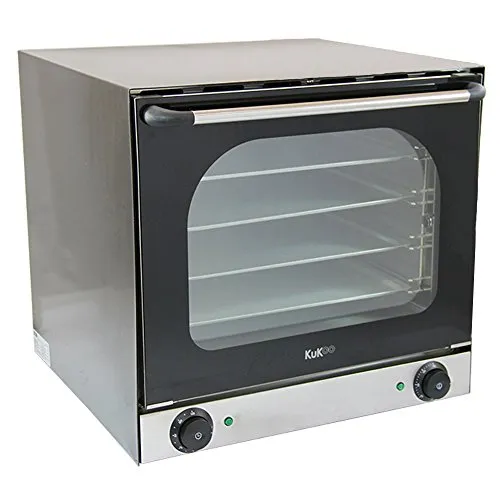 KuKoo 60cm Gastro-Ofen Elektro Konvektionsofen Heißluftofen Backofen Ofen mit Heißluftfunktion und Innenbeleuchtung 59.5cm (l) x 57cm (h) x 59.5cm (b)