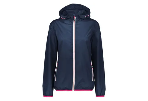 CMP Regenjacke Damen Fix Hood Rain 3X53256, Navy - Ideal für Wanderungen - Regenjacke aus 100% Polyamid mit Kapuze, perfekt für Wanderungen und Outdoor-Aktivitäten, pflegeleicht und in Regular Fit.