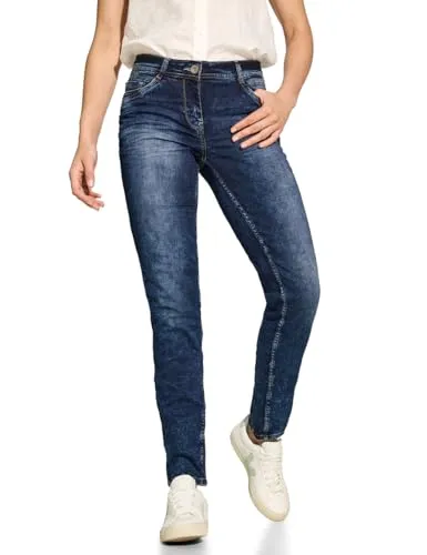 CECIL Damen Style Scarlett Jeans, Casual Fit, Mid Blue Wash von CECIL
