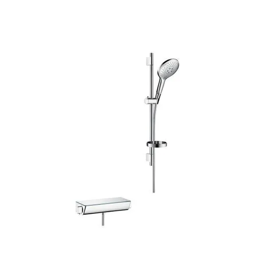 hansgrohe Raindance Select S 150 Duschset - Hochwertiges Badewannen- & Duschsystem mit Thermostat, das die Wunschtemperatur hält und drei Strahlarten bietet für maximales Duschvergnügen. Komfortabel umschaltbar mit Select-Funktion.