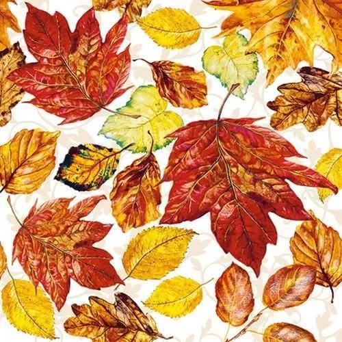 Servietten Leaves Herbst Blätter Ahorn Buche Tischdeko herbstlich 33x33cm 20