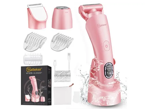 HATTEKER Epilierer RFC-578, Aufsätze: 1 St., Elektrorasierer für Damen, 3-in-1, Wet&Dry