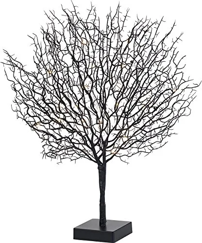 Lunartec Lichtbäume: Moderner Lichterbaum mit 25 warmweißen LEDs - Stimmungslichter für festliche Anlässe • Flexibel und kabellos dank Batteriebetrieb • Filigraner Baum mit sicherem Stand, ideal für Innenräume.