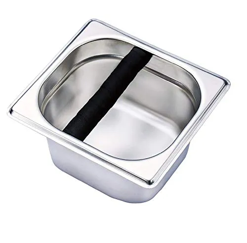 Jzhen Kaffeesatz Abschlagbehälter, Edelstahl Knock Box Kaffeesatzbehälter Ausklopfbehälter