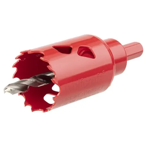 wolfcraft Bi-Metall-Lochsäge, ø35 mm I 5467000 I Für Trockenbaumaterialien, Holz, Kunststoffe und Metalle, Schnitttiefe 40 mm