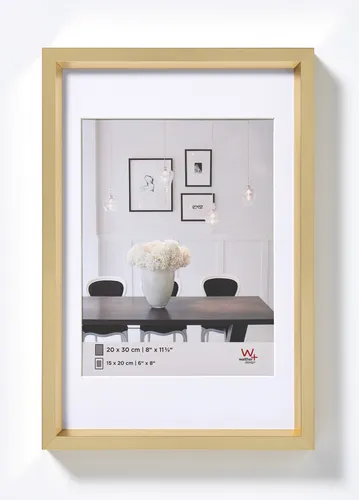 Walther Kunststoffrahmen Steel Style ES050G 40x50cm gold | Kunststoffrahmen