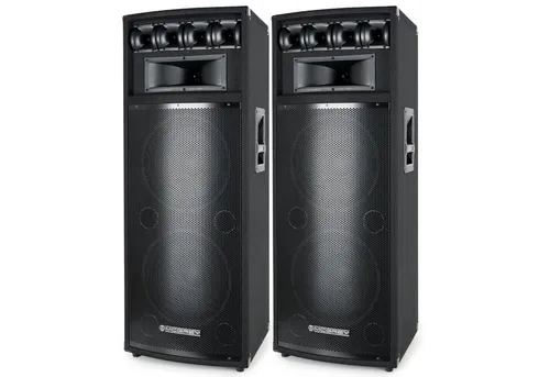 McGrey PowerDJ-212 Passiv-Box, Paar 2 x 800W - PA-Boxen für kraftvollen Sound, 2x 12'' Woofer und 800 Watt Peak-Leistung, ideal für DJs und Partys.
